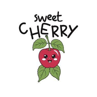tatlı kiraz yazdırma vektörü.