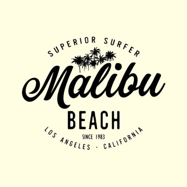 SuperiOR SURFER MALIBU PRINT VECTOR DESIGN