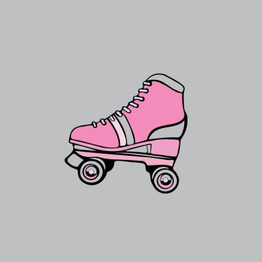 Roller skate art design vector.
