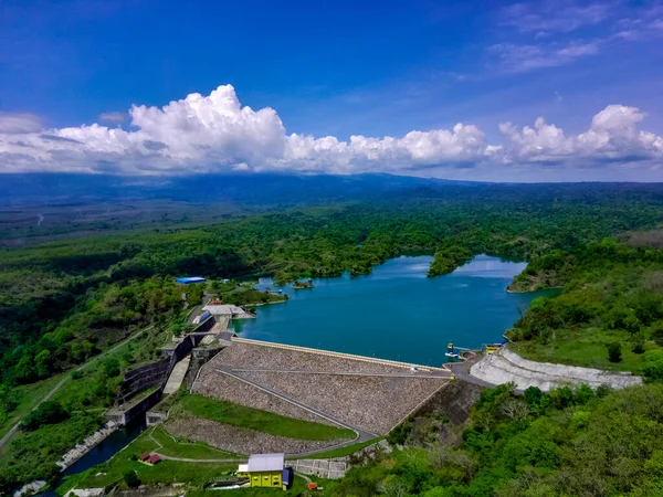 Luftaufnahme Von Bajul Mati Stausee Oder Damm Situbondo Ostjava Indonesien — Stockfoto