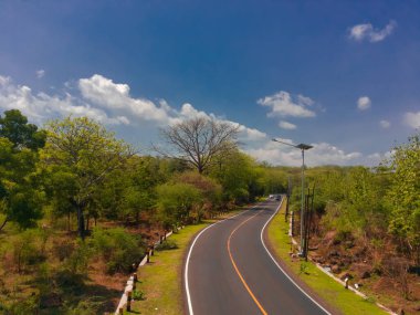 Ulusal Park Situbondo, Doğu Cava 'daki ormanların hava görüntüsü.
