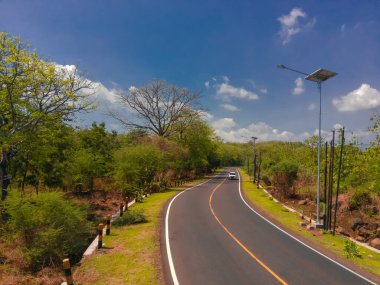 Ulusal Park Situbondo, Doğu Cava 'daki ormanların hava görüntüsü.