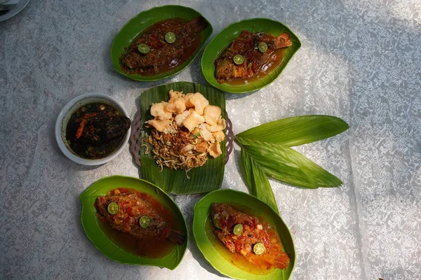 Pemandangan Utama Masakan Tradisional Betawi Atau Jakartan Pecak — Stok Foto
