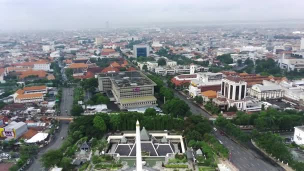 Tugu Pahlawan Historické Turistické Místo Postavené Památku Boje Mladých Surabaya — Stock video