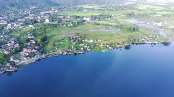 Luftaufnahme Der Stadt Balige Nord Sumatra Indonesien — Stockvideo