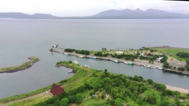 Boom Beach Banyuwangi 'nin havadan görünüşü, Marina, Doğu Java, Endonezya, Asya