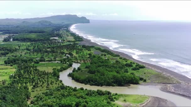 Вид Пляж Каранг Семар Баньюванги Восточная Ява Индонезия — стоковое видео
