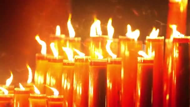 Січня 2023 Велетенські Свічки Sam Poo Kong Семаранг Індонезія Вечірній — стокове відео