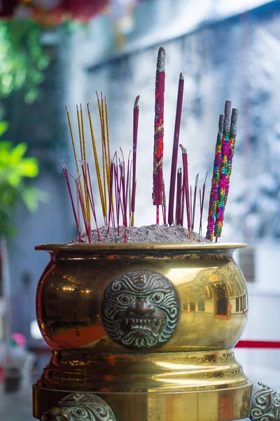 Smokey Incense Sticks Burnt Sam Poo Kong Temple Semarang Indonesia — Stock Photo, Image