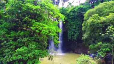Semarang, Central Java, Endonezya 'daki Gondoriyo' nun havadan çekilmiş görüntüleri..
