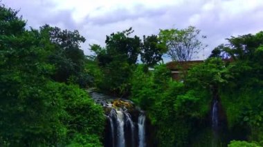 Semarang, Central Java, Endonezya 'daki Gondoriyo' nun havadan çekilmiş görüntüleri..