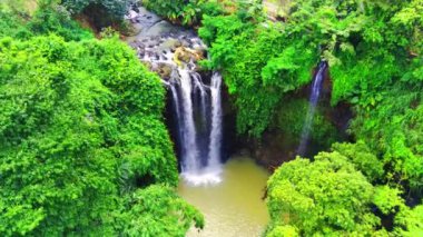 Semarang, Central Java, Endonezya 'daki Gondoriyo' nun havadan çekilmiş görüntüleri..