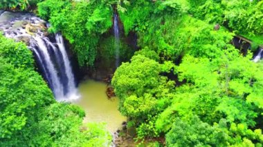 Semarang, Central Java, Endonezya 'daki Gondoriyo' nun havadan çekilmiş görüntüleri..