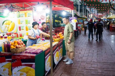 Bukit Bintang. Kuala Lumpur. March 2, 2023. Street foods. A Famous toursit attractions in Malaysia. Street Photography. Motion blurred.