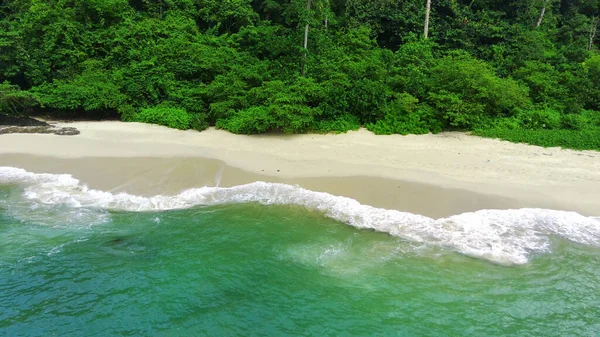 Красивый Вид Teluk Ijo Green Bay Баньюванги Индонезия Аэрофотосъемка — стоковое фото