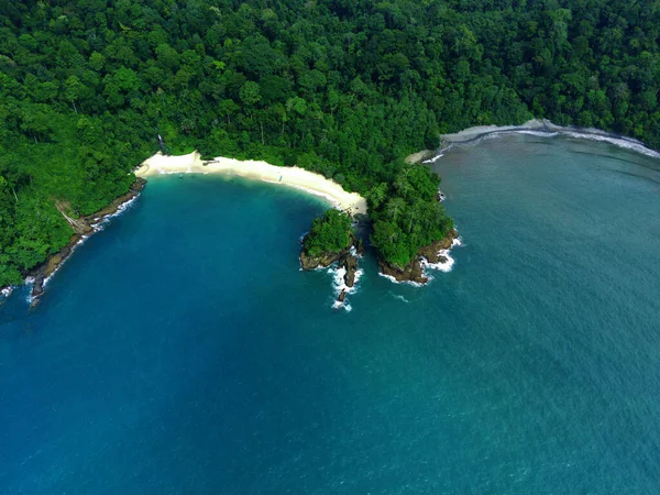 Hermosa Vista Teluk Ijo Green Bay Banyuwangi Indonesia Fotografía Aérea —  Fotos de Stock
