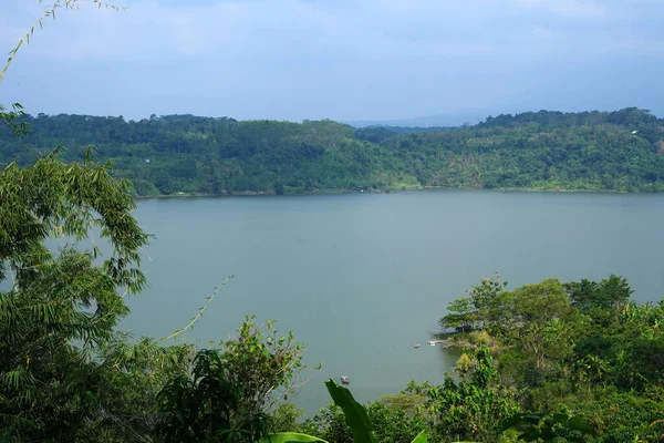 View Waduk Jatibarang Jatibarang Dam Forest Hill Semarang Indonesia Nature — Stock Photo, Image