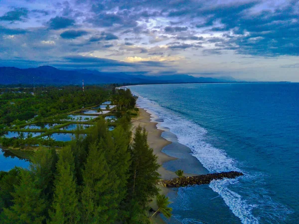 Gyönyörű Bali Beach Blangpidie Dél Nyugat Aceh Indonézia Kék Óceán — Stock Fotó