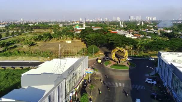 Surabaya Şehrinin Batısında Citraland Olarak Bilinen Doğu Java Uçarken Her — Stok video