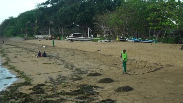 Agosto 2023 Bali Indonesia Mañana Serena Sanur Beach Bali Ambiente — Vídeos de Stock