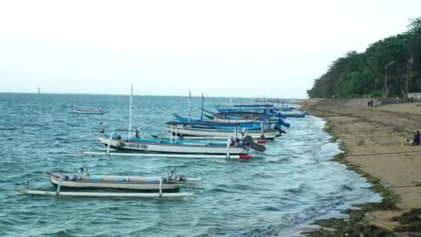 Серпня 2023 Року Балі Індонезія Ранок Серена Пляжі Санур Балі — стокове відео