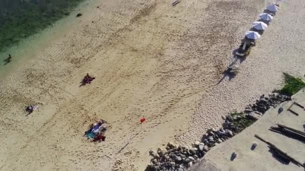 Melasti Beach Bali Indonesien Aufgenommen Aus Der Luft Mit Einer — Stockvideo