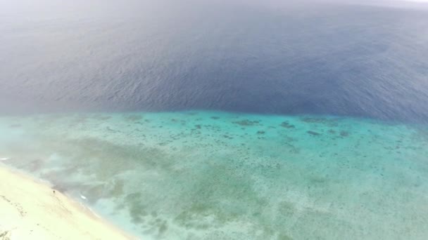 Voe Acima Das Águas Cristalinas Pulau Tabuhan Banyuwangi Indonésia Testemunhe — Vídeo de Stock