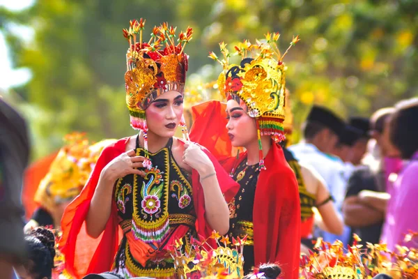 Setembro 2023 Banyuwangi Java Oriental Indonésia Gandrung Sewu Uma Espetacular — Fotografia de Stock