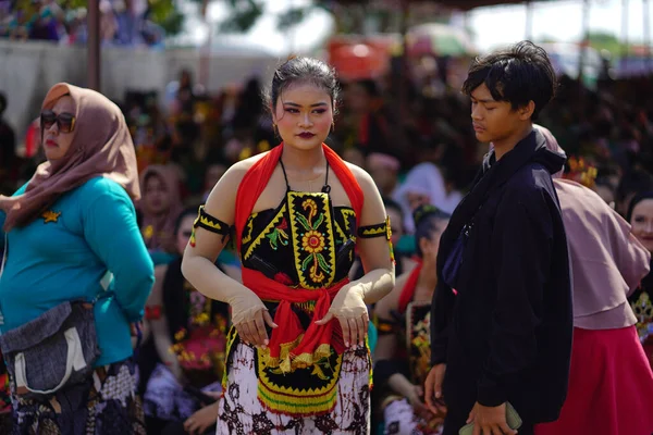 September 2023 Banyuwangi Östra Java Indonesien Gandrung Sewu Spektakulär Massdansföreställning — Stockfoto