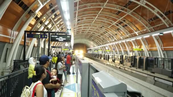 September 2023 Jakarta Indonesien Atmosfären Lrt Jakarta Station När Ett — Stockvideo