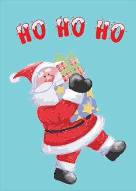 Noel tasarımları için Noel Baba maddesi karakteri