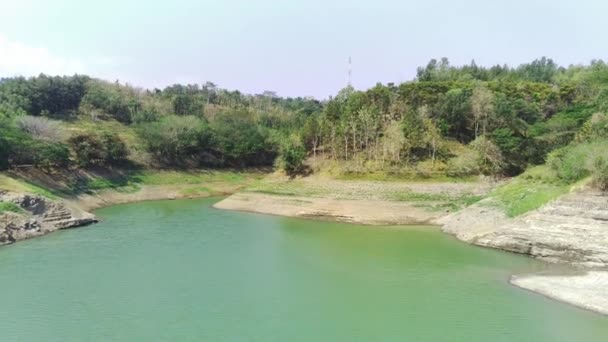 Вадук Вонореджо Тулагунг Красивейшее Водохранилище Восточной Яве Индонезия Популярное Туристическое — стоковое видео