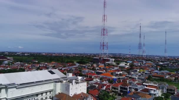 Endonezya Batı Surabaya Nın Üzerinde Süzülen Drone Görüntüsü Kampung Yaşamının — Stok video
