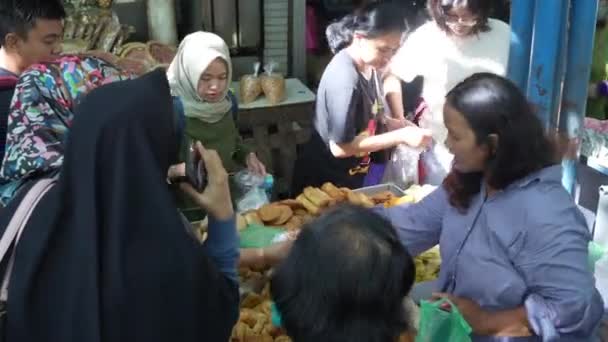 Februari 2024 Atmosfer Pasar Gede Solo Jawa Tengah Indonesia Penjual — Stok Video
