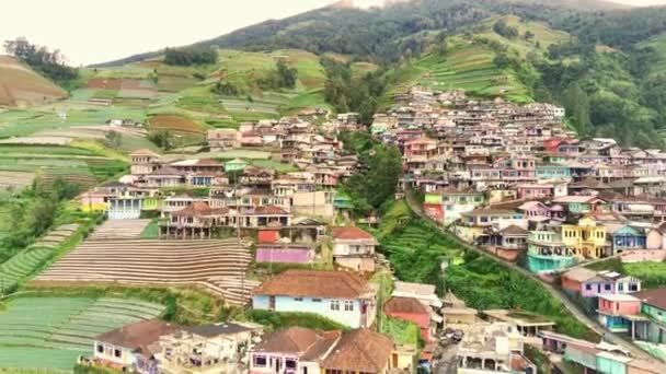 Pueblo Vibrante Llamado Dusun Butuh Nepal Van Java Magelang Indonesia — Vídeo de stock