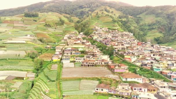 Pueblo Vibrante Llamado Dusun Butuh Nepal Van Java Magelang Indonesia — Vídeo de stock