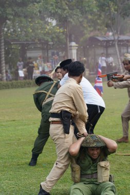 9 Haziran 2024. Surabaya, Doğu Java, Endonezya. Tiyatro etkinliği halk tarafından başlatıldı. Endonezya 'nın Surabaya şehrinin kuruluşunu kutlamak için..