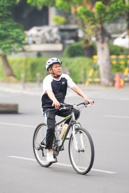 10 Ağustos 2025. Surabaya, Endonezya. Şehirde arabasız gün etkinlikleri.