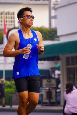 10 Ağustos 2025. Surabaya, Endonezya. Şehirde arabasız gün etkinlikleri.