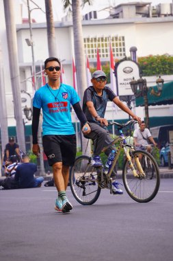 10 Ağustos 2025. Surabaya, Endonezya. Şehirde arabasız gün etkinlikleri.