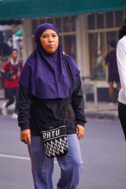 10 Ağustos 2025. Surabaya, Endonezya. Şehirde arabasız gün etkinlikleri.