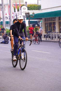 10 Ağustos 2025. Surabaya, Endonezya. Şehirde arabasız gün etkinlikleri.