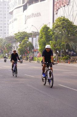 10 Ağustos 2025. Surabaya, Endonezya. Şehirde arabasız gün etkinlikleri.