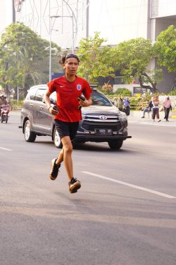 10 Ağustos 2025. Surabaya, Endonezya. Şehirde arabasız gün etkinlikleri.