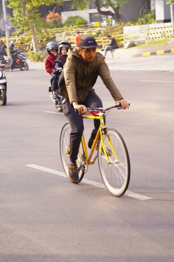 10 Ağustos 2025. Surabaya, Endonezya. Şehirde arabasız gün etkinlikleri.