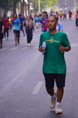 10 Ağustos 2025. Surabaya, Endonezya. Şehirde arabasız gün etkinlikleri.