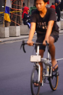 10 Ağustos 2025. Surabaya, Endonezya. Şehirde arabasız gün etkinlikleri.