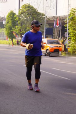 10 Ağustos 2025. Surabaya, Endonezya. Şehirde arabasız gün etkinlikleri.