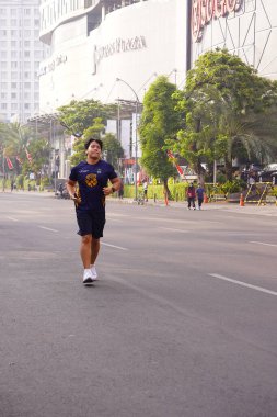 10 Ağustos 2025. Surabaya, Endonezya. Şehirde arabasız gün etkinlikleri.