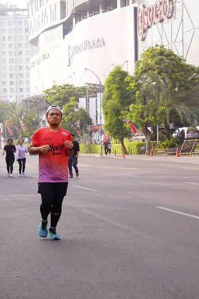 10 Ağustos 2025. Surabaya, Endonezya. Şehirde arabasız gün etkinlikleri.